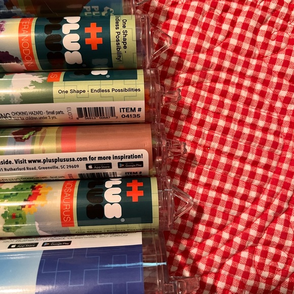 Plus Plus Mini Puzzle Blocks, 5 Dinosaur play set bundle and Glitter Frost. New - Picture 7 of 9